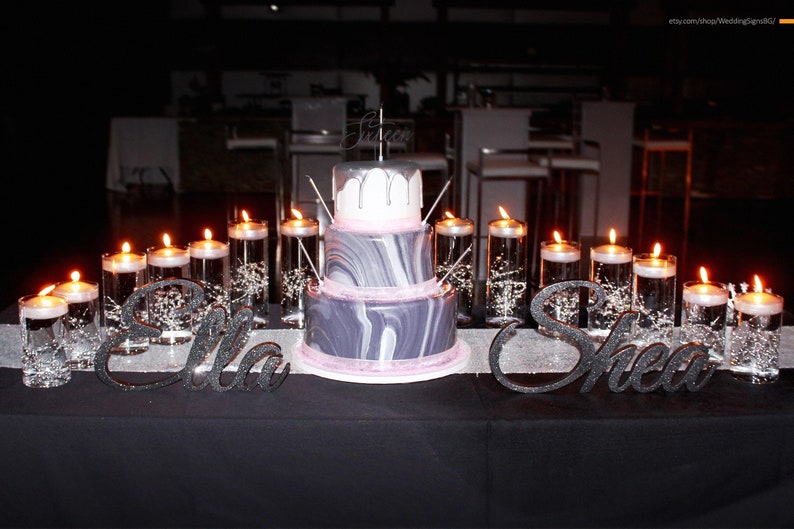 Sweet 16 Name Sign Sweet 16 Centerpieces for Table Sweet Etsy