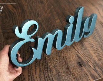 Baby Name Sign, Family Name Sign, Nursery Name Sign, Custom Name Sign, Shelf Decor, Wood Name Sign, Wooden Name Sign, Custom Wood Signs