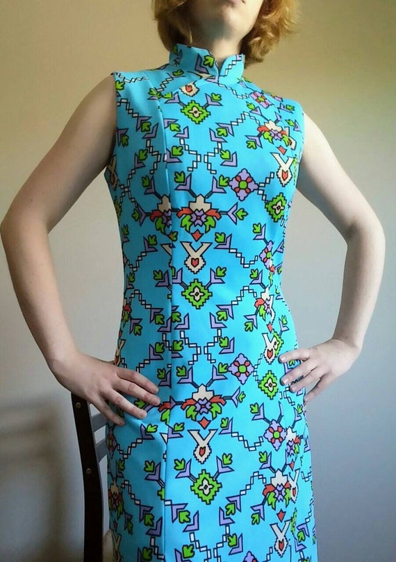 turquoise cheongsam