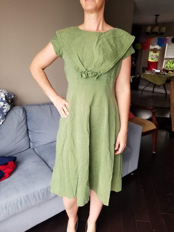 Amazing Volup 50s Pin Up Rockabilly Green Navy Cot