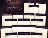 Celestial Yoga & Meditation Journal | Digital Yoga Planner | Mindfulness, Gratitude Habit Tracker | Elegant Printable Wellness Journal