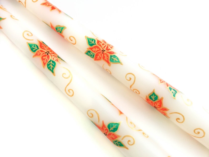 Decorative Taper candles Christmas decor Etsy
