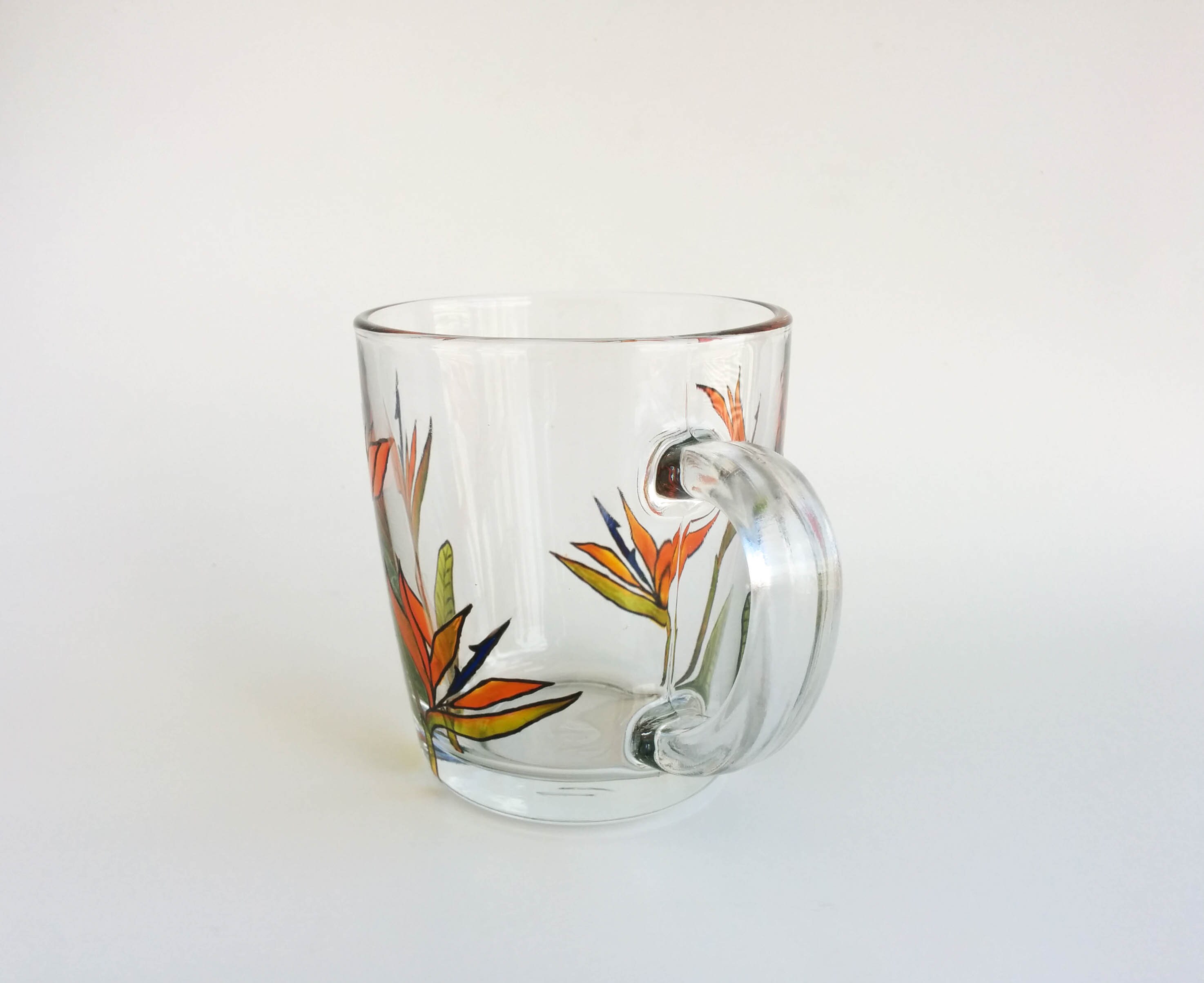 Birds of paradise Floral mug mothers day gifts Hand Painted Etsy
