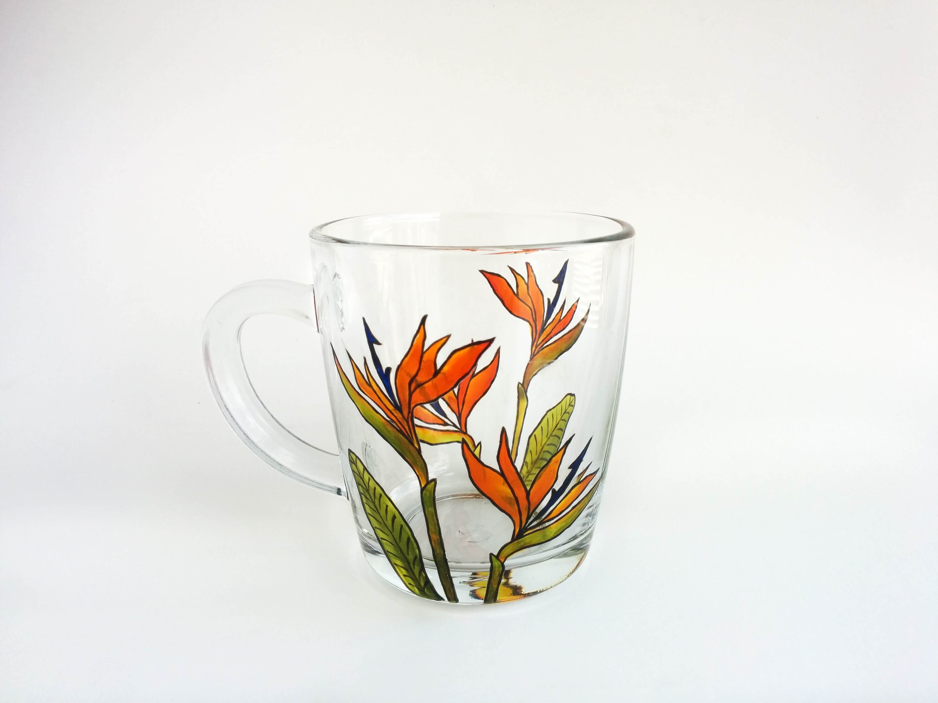 Birds of paradise Floral mug mothers day gifts Hand Painted Etsy