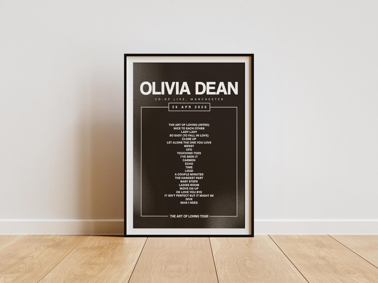 Custom Setlist Poster – Personalised Music Tour Print, Concert Set List ...