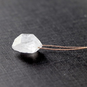 Herkimer Diamond Quartz necklace. Minimalist necklace, Silk Thread necklace, Necklace, Choker, Gemstone, Layering, Dainty