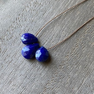 Lapis Lazuli necklace. Minimalist necklace, Silk Thread necklace, Necklace, Choker, Gemstone, Layering, Dainty