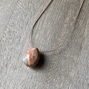 Mookaite necklace, Minimalist necklace, Silk Thread necklace, Necklace, Choker, Gemstone, Layering, Dainty