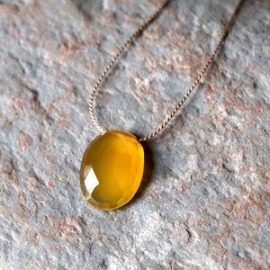 Chalcedony necklace, Minimalist necklace, Silk Thread necklace, Necklace, Choker, Gemstone, Layering, Dainty