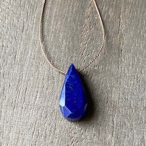 Lapis Lazuli necklace. Minimalist necklace, Silk Thread necklace, Necklace, Choker, Gemstone, Layering, Dainty
