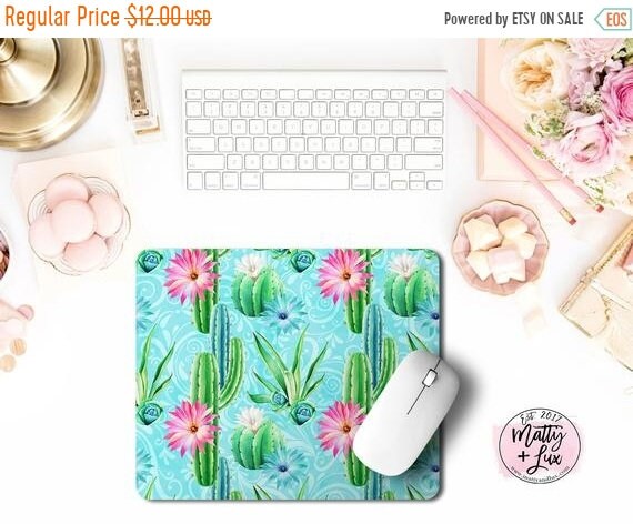 Sale Bright Boho Mouse Pad Desk Accessories Office Gift Office Etsy