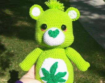 12 Inch Handmade Crochet High Life Bear, Homemade Gift