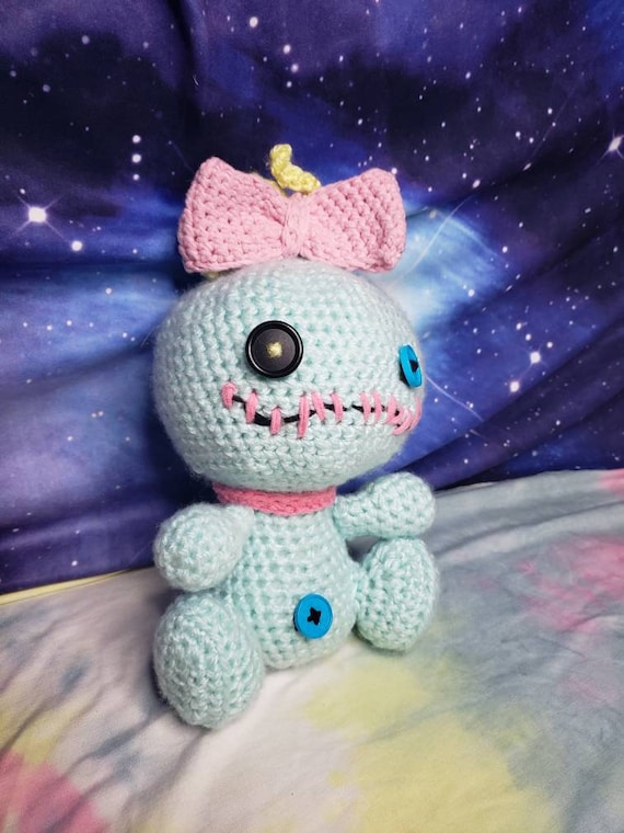 Handmade Crochet 8 Inch Scrump / Voodoo Doll From Lilo and Stitch