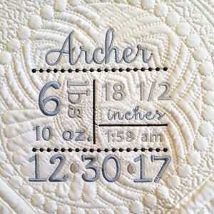 embroidered baby blankets etsy