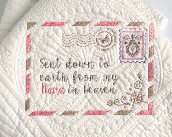 embroidered baby blankets etsy