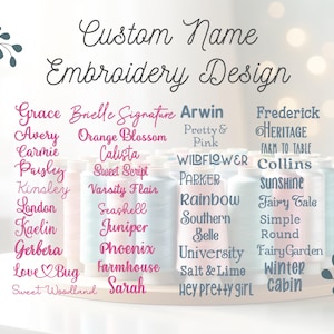 Made to Order Custom Name Embroidery Design, Personalized, Delivery to your Etsy account in 1-3 days, NOT instant download