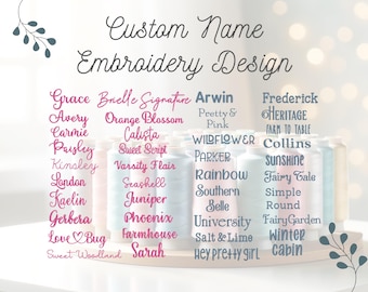 Diseño de bordado de nombre personalizado hecho a pedido, personalizado, entrega a su cuenta de Etsy en 1-3 días, NO descarga instantánea