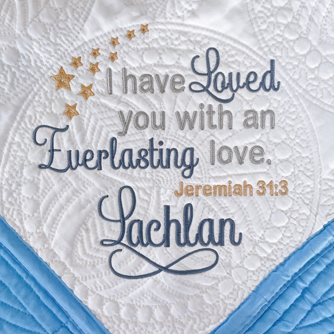 Bible verse baby blanket Custom baby blanket Personalize Etsy