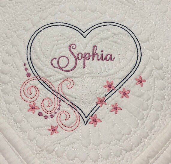 embroidered baby blankets etsy