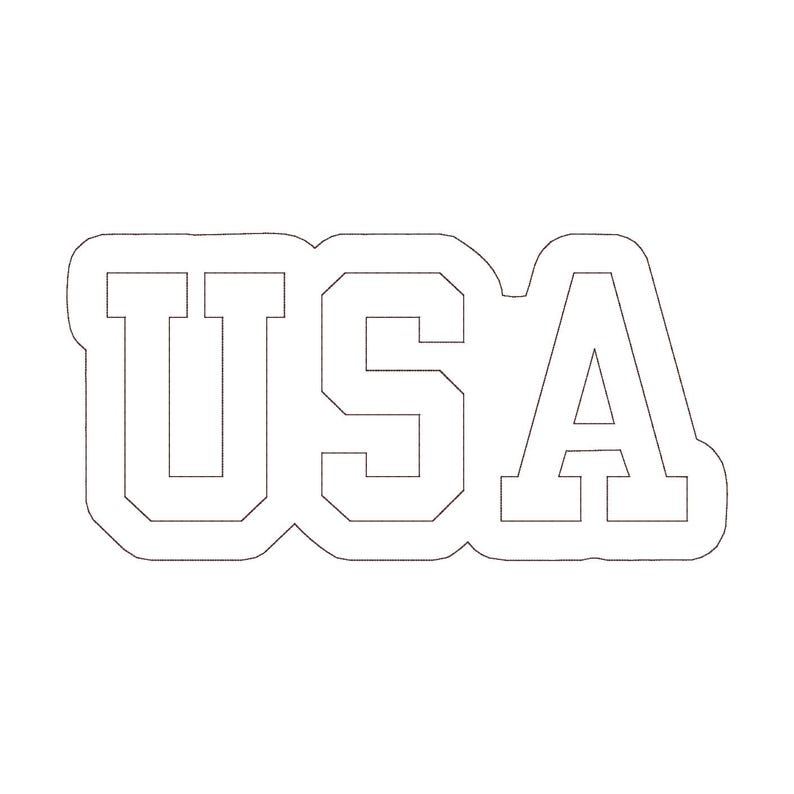 USA Double Applique Machine Embroidery Design | Patriotic Block Letters ...