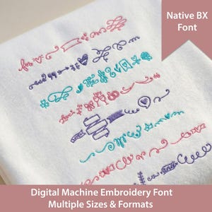 Diseños de bordado a máquina Dingbat Doodles: Fuente Native BX (Diseño digital)