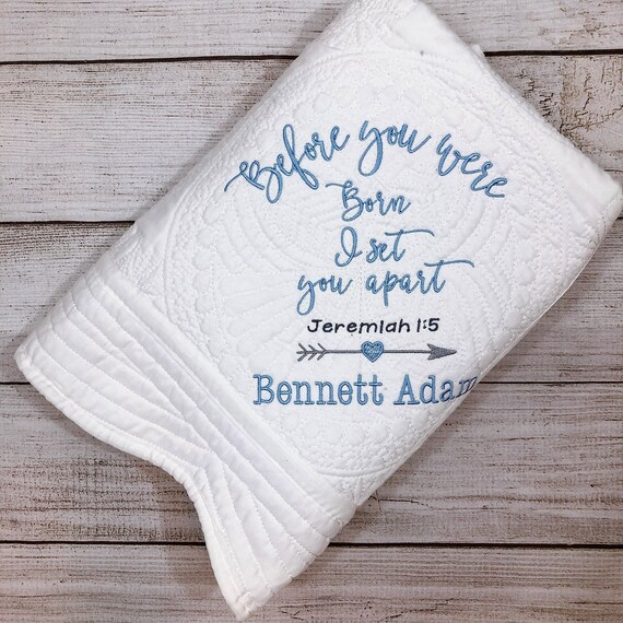 Bible verse custom baby blanket Scripture bedding Etsy
