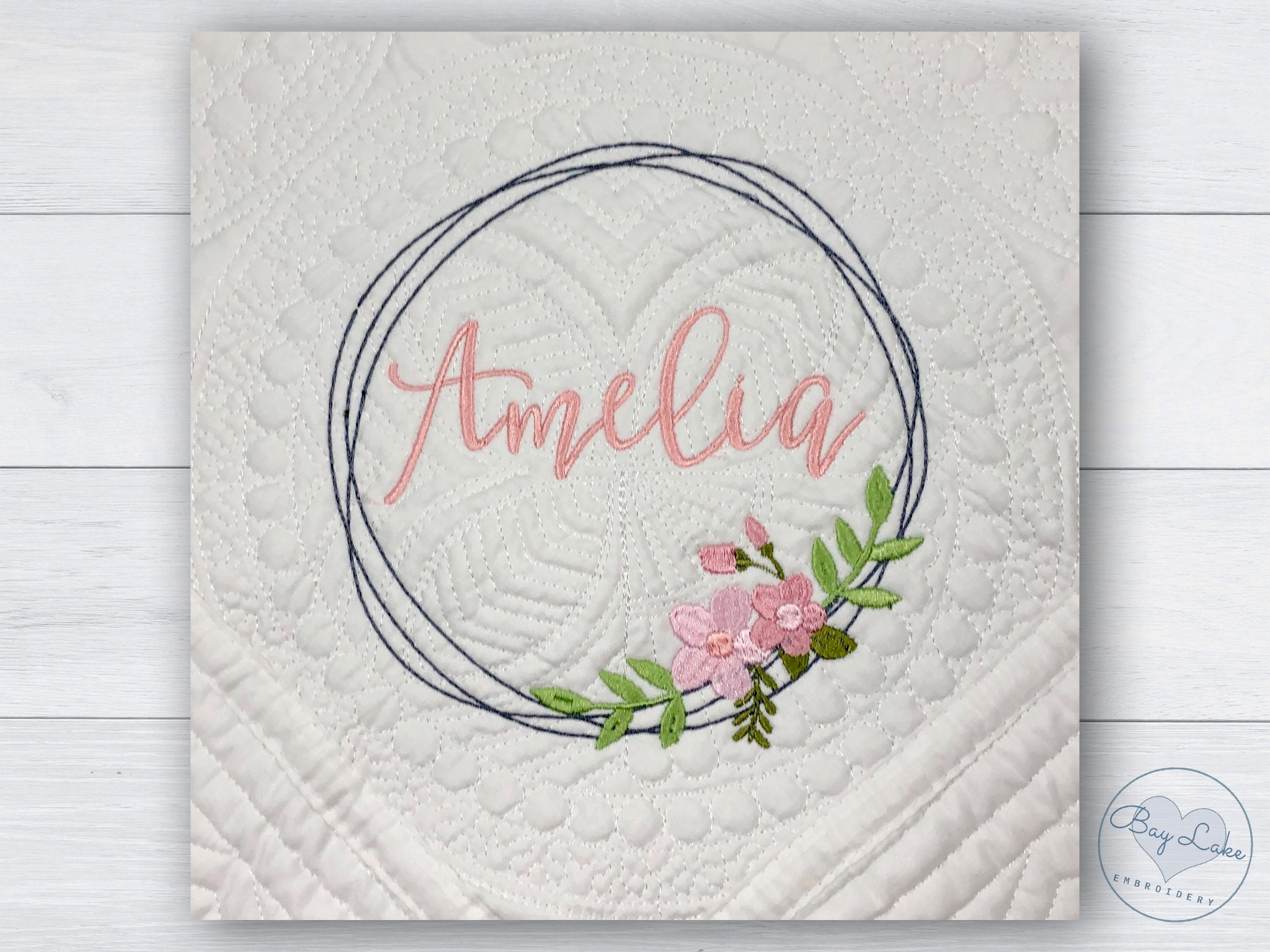 Baby or Child Name Embroidered, Personalized Pillow Cover – Sew