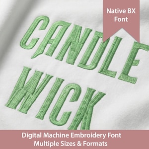 Fuente de bordado Candlewick: Satin Stitch Native BX (Descarga digital)