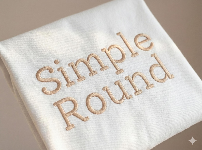 Eenvoudig rond borduurlettertype: satijnsteek Native BX-lettertype (digitale download) Native BX afbeelding 8