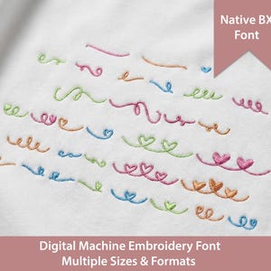 I Love Glitter Swashes: 36 Embroidery Designs (Native BX, PES, DST)