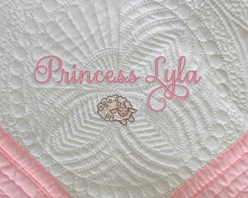 etsy embroidered baby blanket