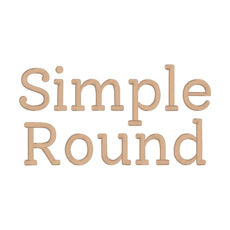 Eenvoudig rond borduurlettertype: satijnsteek Native BX-lettertype (digitale download) Native BX afbeelding 4