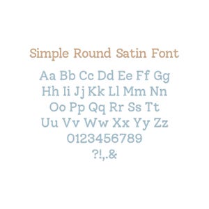 Simple Round 3D Puff Foam Machine Embroidery Font Native BX Format image 2