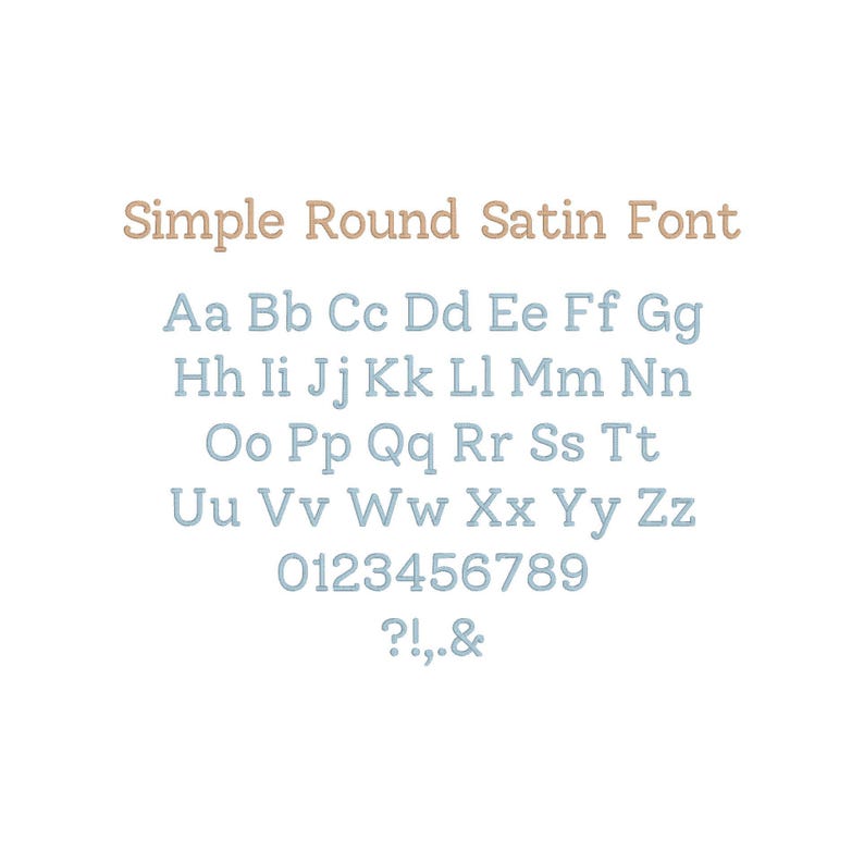 Simple Round 3D Puff Foam Machine Embroidery Font Native BX Format image 2