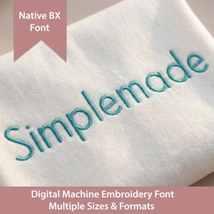 Simplemade Embroidery Font: Native BX Satin Stitch (Digital Download)