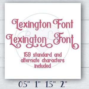 Machine embroidery font native BX font satin stitch Embrilliance Lexington custom digitized font alphabet numbers alternate characters