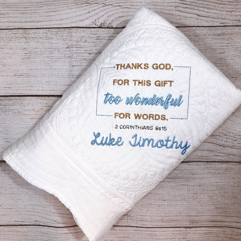 Bible Verse Custom Baby Blanket Scripture Bedding Etsy