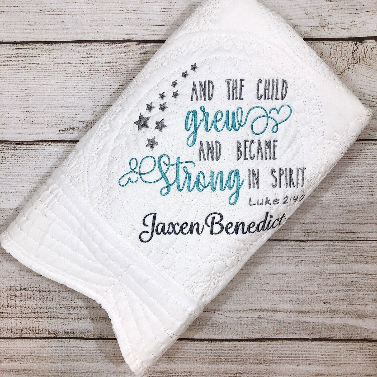 Bible verse custom baby blanket Scripture bedding Etsy