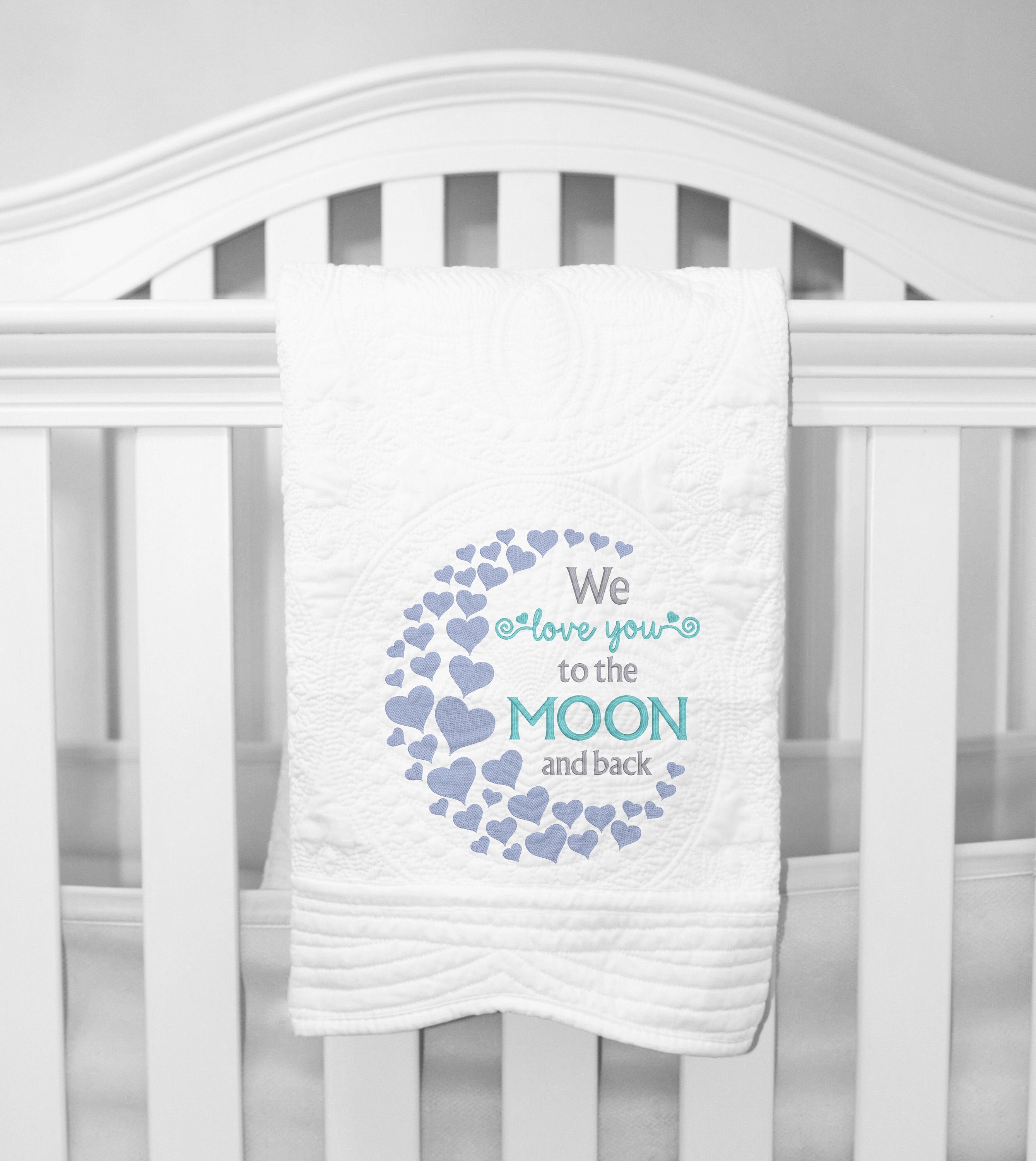 Buy We Love You to the Moon and Back Moon and Hearts Machine Embroidery Design 2 Sizes Formats Dst Exp Hus Jef Pes Vp3 Xxx Instant Download Online in India Etsy