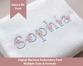 Coquette Bow Ribbon Machine Embroidery Font: Native BX + Stitch Files (Digital Download)