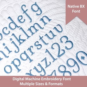 Police de broderie Fairy Garden : police de caractères BX native au point satin (téléchargement numérique)