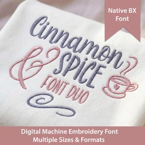 Cinnamon Spice Stickschrift-Bundle: Native ONE mit Script, Block & Bonus Doodles | Digitaler Download