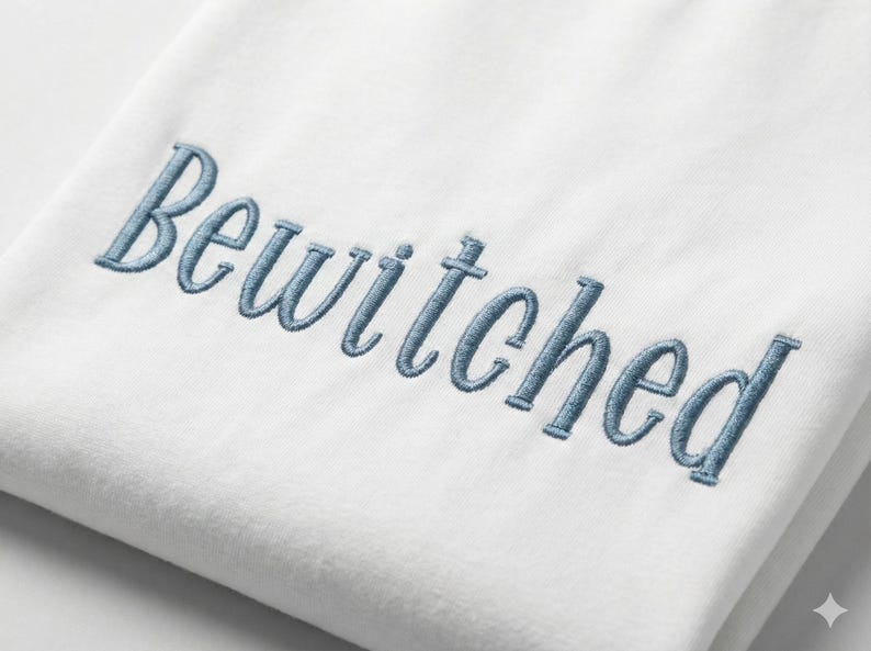 Bewitched Embroidery Font: Native BX Format, Satin Stitch (digital ...