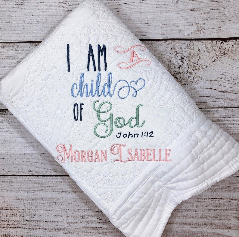 Bible verse custom baby blanket Scripture bedding Etsy