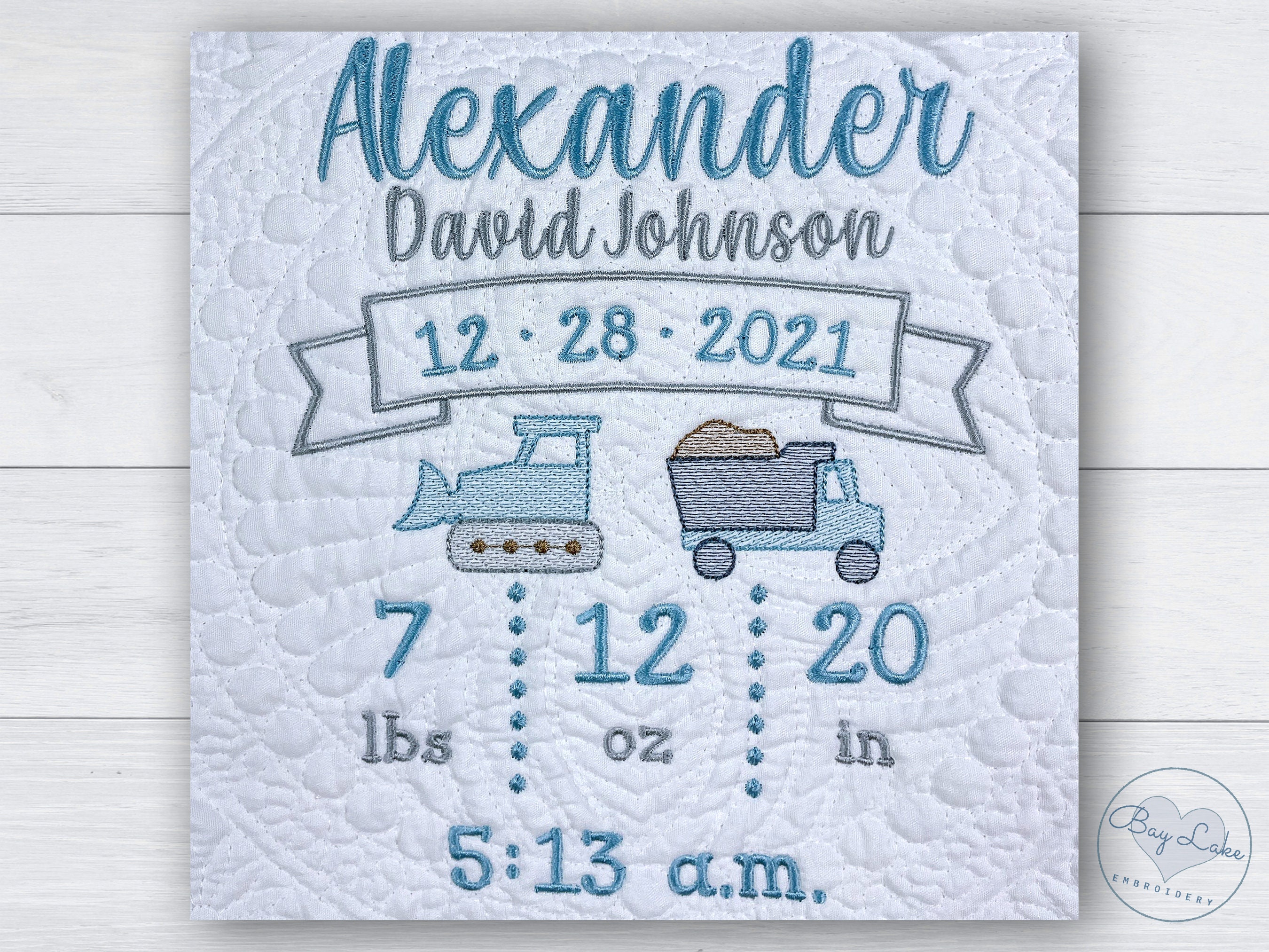 Birth announcement blanket hotsell