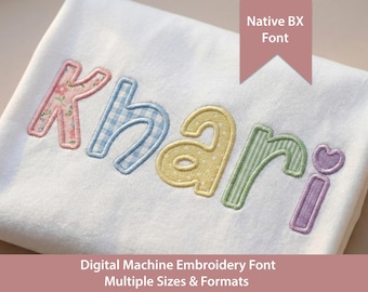 Love Note Satin Stitch Applikation Maschinenstickerei Schrift: Native BOX + Stichdateien (Digitaler Download)