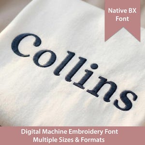 Fonte de bordado Collins: formato BX nativo (download digital)