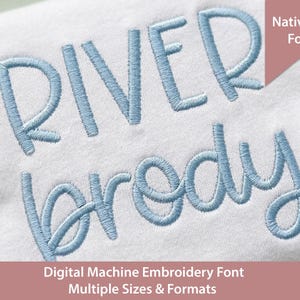 Drift Wood Machine Embroidery Font: Native BX + Stitch Files (Digital Download)