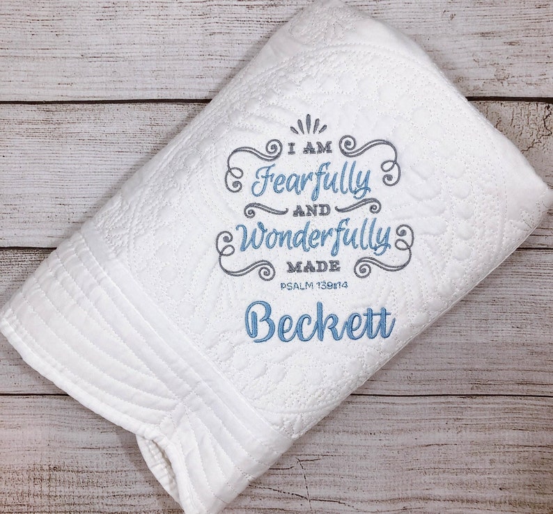 Bible verse baby blanket Custom baby blanket Personalize Etsy