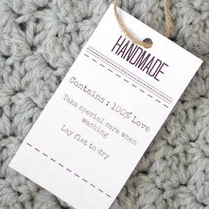 Handmade Labels, Printable Tags, Handmade Printable Tags, Hand Knit ...